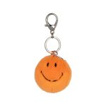 Smiley Keychain ECO Fuzzy Orange, - 5,5cm
