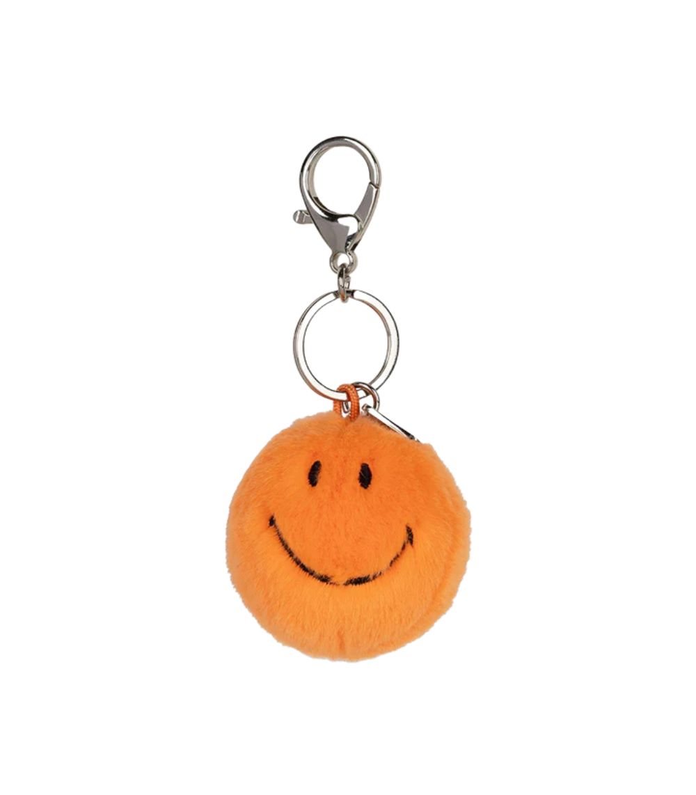 151 Smiley Keychain ECO Fuzzy Orange, - 5,5cm - Image 1