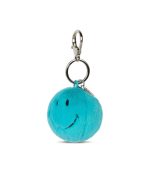 Smiley Keychain ECO Fuzzy Teal, - 5,5cm - Image 2