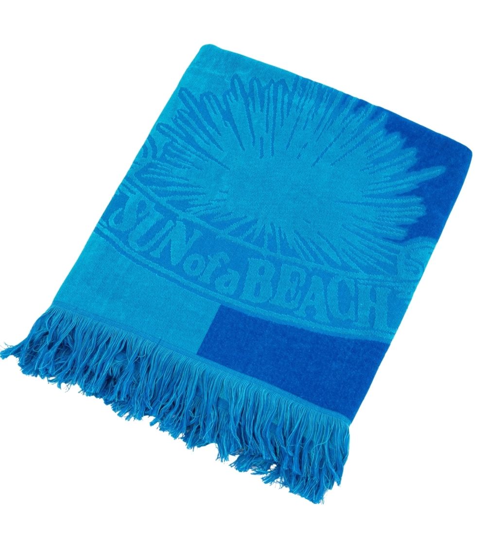 173 Bicolor Blue - Velvet Beach Towel - Image 1