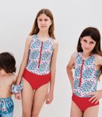 Siren Sleeveless Zip One-Piece, Waves - Image 4