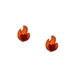 Anastasia Kessaris for The Wonder Room Flame Heart Emoji Earrings