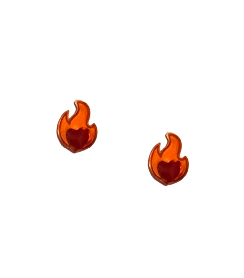 2 Anastasia Kessaris for The Wonder Room Flame Heart Emoji Earrings - Image 1