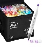 Ohuhu Honolulu 104 Colors Dual Tips Alcohol Art Markers, Brush & Chisel