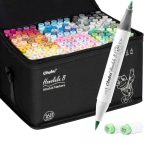Ohuhu Honolulu 168 Colors Dual Tips Alcohol Art Markers, Brush & Chisel
