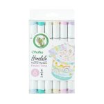 Ohuhu Honolulu 6 Pastel Tones Colors Dual Tips Alcohol Art Markers, Brush & Chisel