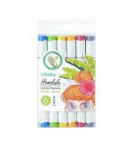 Ohuhu Honolulu 6 Basic Tones Colors Dual Tips Alcohol Art Markers, Brush & Chisel