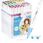 Ohuhu 64 Colors Dual Tips Water Based Art Markers,  Brush & Chisel