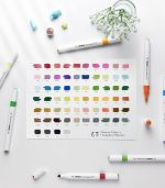Ohuhu 64 Colors Dual Tips Water Based Art Markers,  Brush & Chisel - Image 5