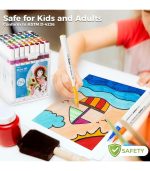 Ohuhu 64 Colors Dual Tips Water Based Art Markers,  Brush & Chisel - Image 4