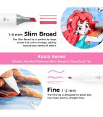 Ohuhu Kaala 60 Colors Dual Tips Alcohol Art Markers, Fine & Chisel - Image 2