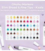 Ohuhu Kaala 60 Colors Dual Tips Alcohol Art Markers, Fine & Chisel - Image 6