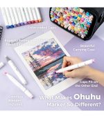 Ohuhu Honolulu 104 Colors Dual Tips Alcohol Art Markers, Brush & Chisel - Image 2