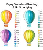 Ohuhu Honolulu 104 Colors Dual Tips Alcohol Art Markers, Brush & Chisel - Image 3