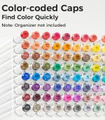 Ohuhu Honolulu 104 Colors Dual Tips Alcohol Art Markers, Brush & Chisel - Image 5