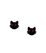 Anastasia Kessaris for The Wonder Room Black Cat Emoji Earrings