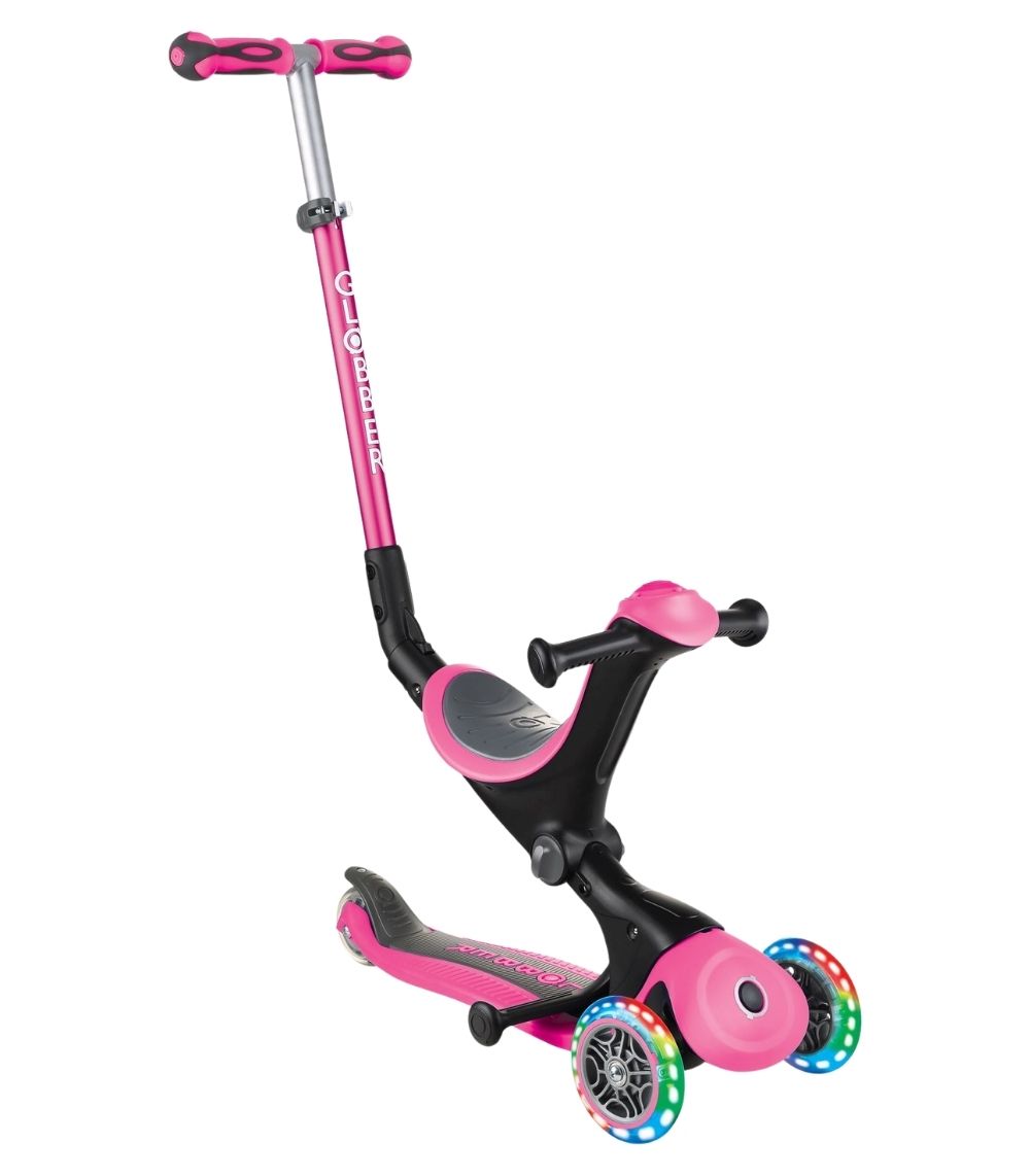 366 Globber Scooter Go Up Deluxe Lights Deep Pink - Image 1