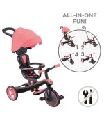 Globber Trike Explorer 4 In 1 Coral Pink - Image 11