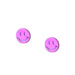 Anastasia Kessaris for The Wonder Room Pink Smiley Emoji Earrings