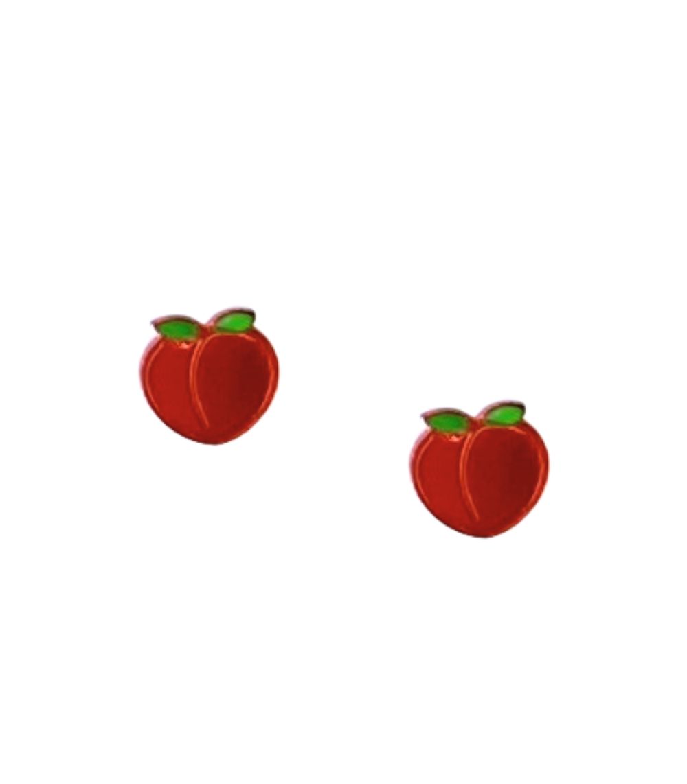 7 Anastasia Kessaris for The Wonder Room Peach Emoji Earrings - Image 1