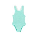 Kids Lara Swim, Metallic Mint (Aged 3 to 6)