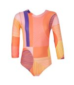 Kelia Long-Sleeve One-Piece, Sunset