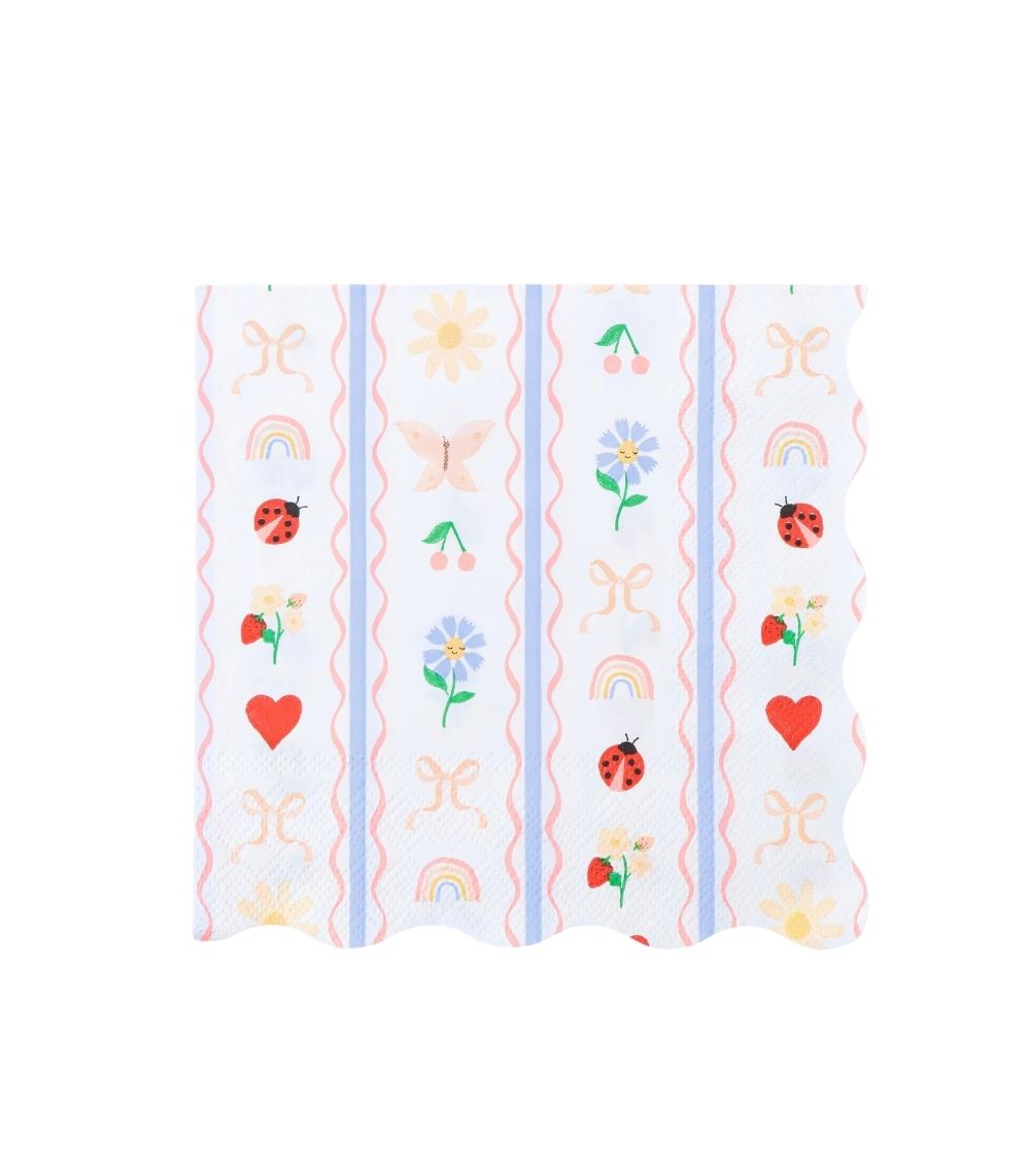 19 Meri Meri Little Garden Large Napkins (x 16) - Image 1