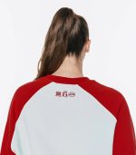 Greatness Lightweight Reglan Crewneck – Red / Ice Blue - Image 3