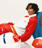 Greatness Lightweight Reglan Crewneck – Red / Ice Blue - Image 2