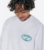 Greatness Lightweight Reglan Crewneck – White / Green - Image 3