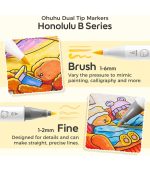 Ohuhu x Bobbie Goods Honolulu B 48 Colors Dual Tips Alcohol Art Markers, Brush & Chisel - Image 6