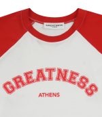 Greatness Reglan T-Shirt – Burnt Orange/White - Image 4