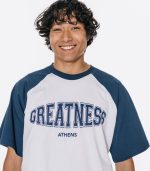 Greatness Reglan T-Shirt – Navy Blue/White - Image 2