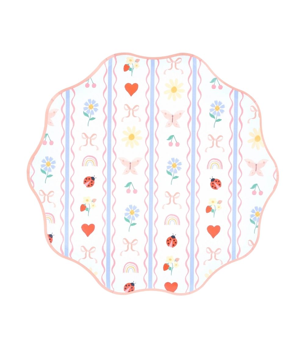 4 Meri Meri Little Garden Dinner Plates (x 8) - Image 1