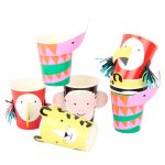 Meri Meri Jungle Jamboree Character Cups (x 8)