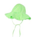 Kids Sun Hat Unisex, Fluo Carreaux