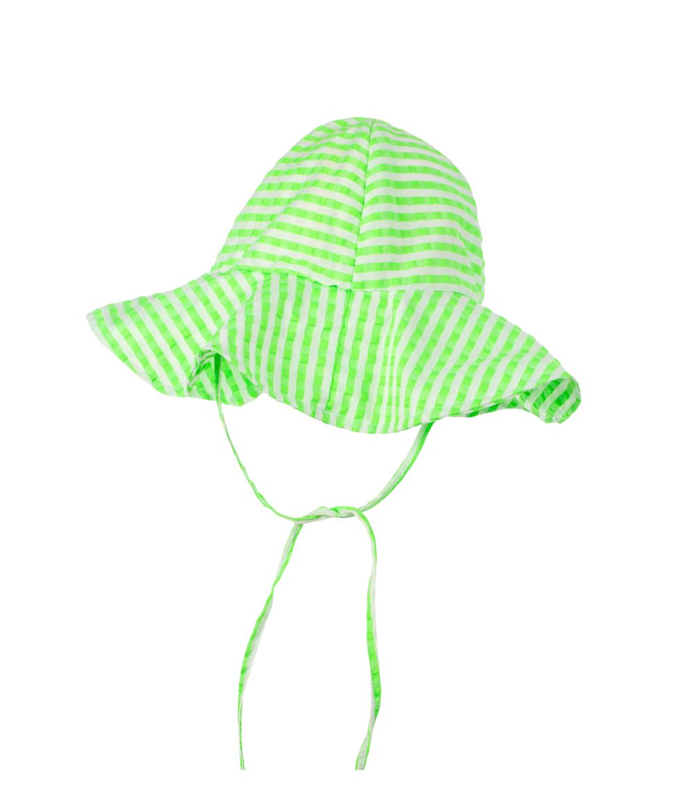 March The Brand S2026 Kids Sun Hat Unisex, Fluo Carreaux - Image 1