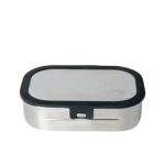 Stainless Steel Lunchbox - 2 Compartment - Black