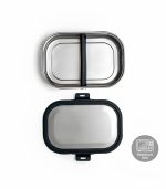 Stainless Steel Lunchbox - 2 Compartment - Black - Image 3
