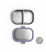 Stainless Steel Lunchbox - 2 Compartment - Purple - Image 3