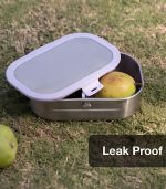 Stainless Steel Lunchbox - 2 Compartment - Purple - Image 2