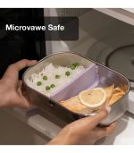 Stainless Steel Lunchbox - 2 Compartment - Purple - Image 4