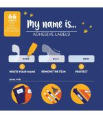 Adhesive Labels with Protective Film - My Name Is... - Space - Image 2