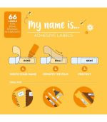 Adhesive Labels with Protective Film - My Name Is... - Teddy Bear - Image 2