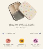 Stainless Steel Lunchbox With Removable Compartments, Woof Gang - Image 5