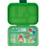 Yumbox Original - 6-sections Jurassic Green/Funny Monsters Tray