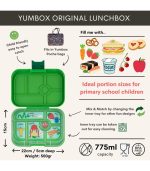 Yumbox Original - 6-sections Jurassic Green/Funny Monsters Tray - Image 3