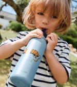 Falk Water Bottle 500ml, Tiger/Beach Blue - Image 2