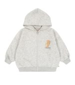 Lou Sweat Zip Hood, Grey Melange - Image 3