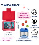 Yumbox Snack - 3-sections Wow Red/Shark Tray - Image 5
